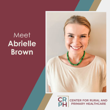 Headshot of Abrielle Brown with her program coordinator title