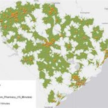 Map of SC Pharmacies and Access