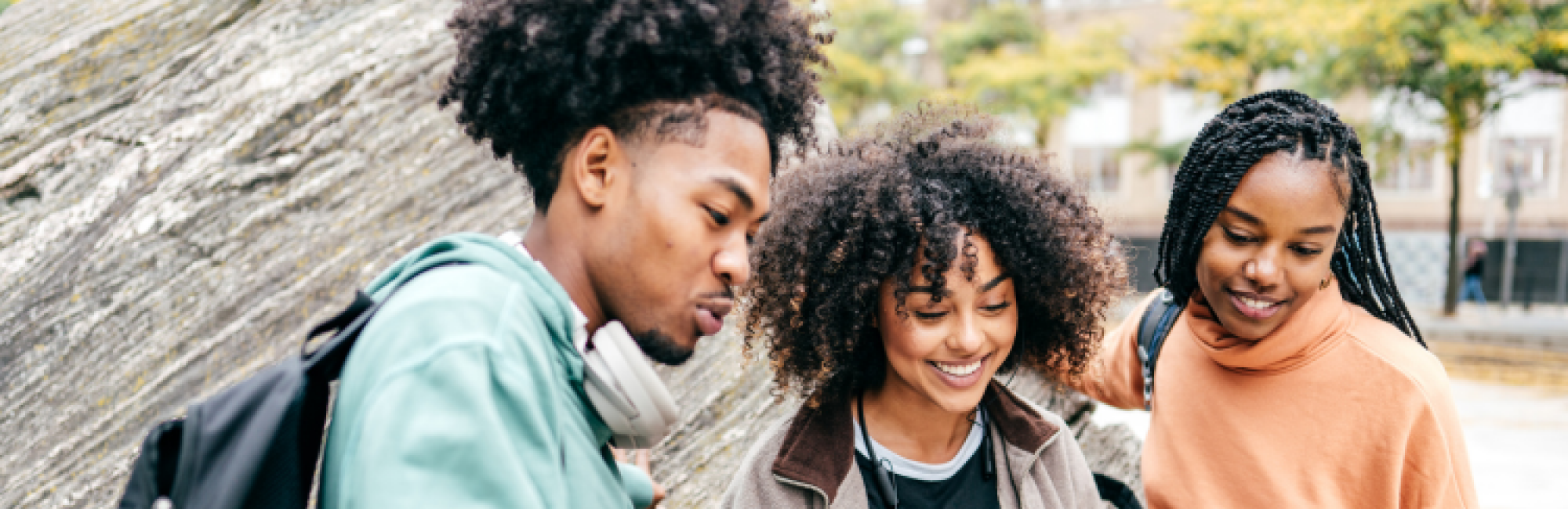 College students smiling 