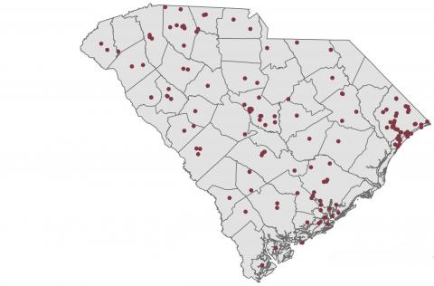 Map of Healthcare Delivery Service Sites